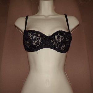 Sexy Vintage Trendsetters Black Lace Bra Size 36A